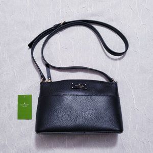 Kate Spade Black Leather Grove Street Millie Crossbody Purse Handbag